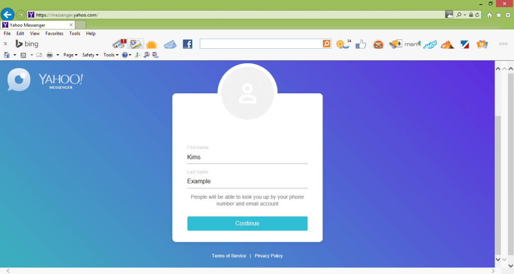 yahoo messenger sighn in