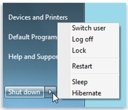 shutdown in win 7