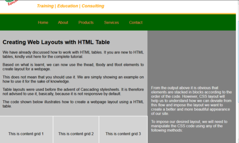 The 123 of CSS Layout: Table and Column layouts