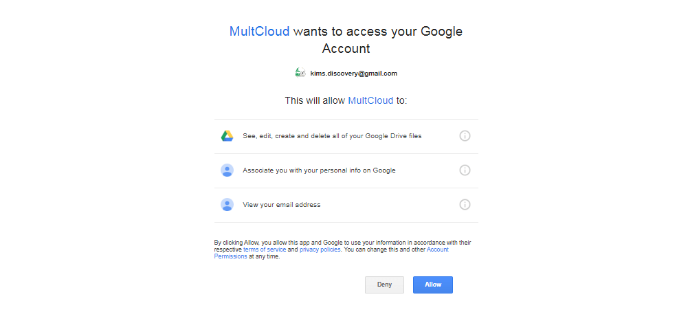 Multcloud - permit drive