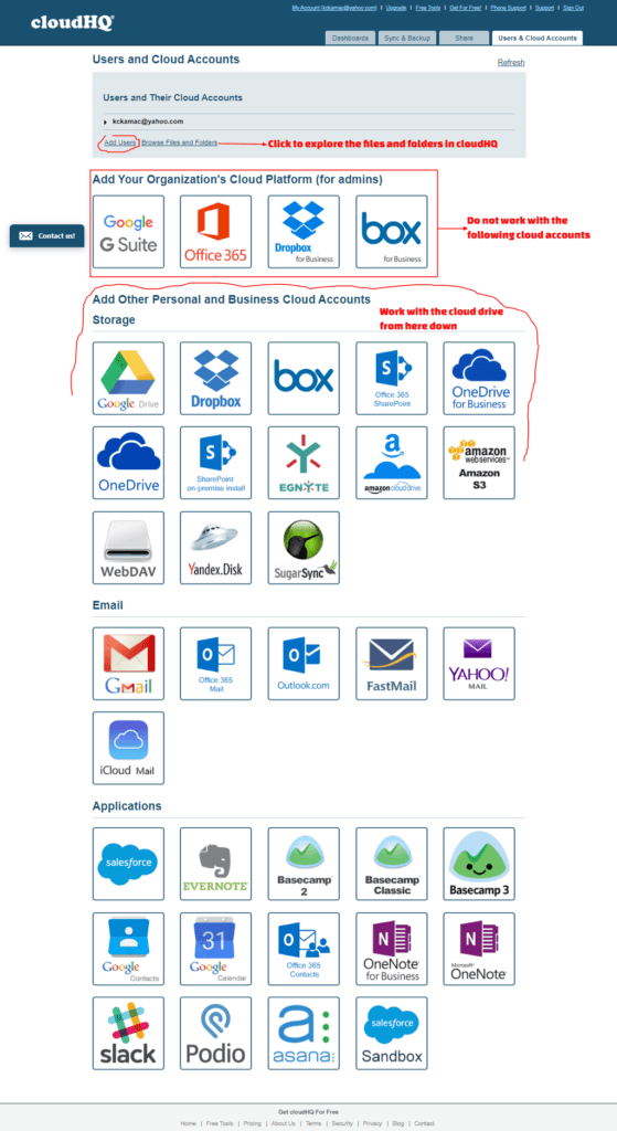 cloudHQ add cloud drives