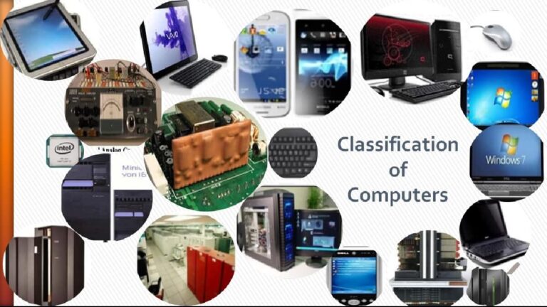 classification of computer by size, type, generation and degree of versatility