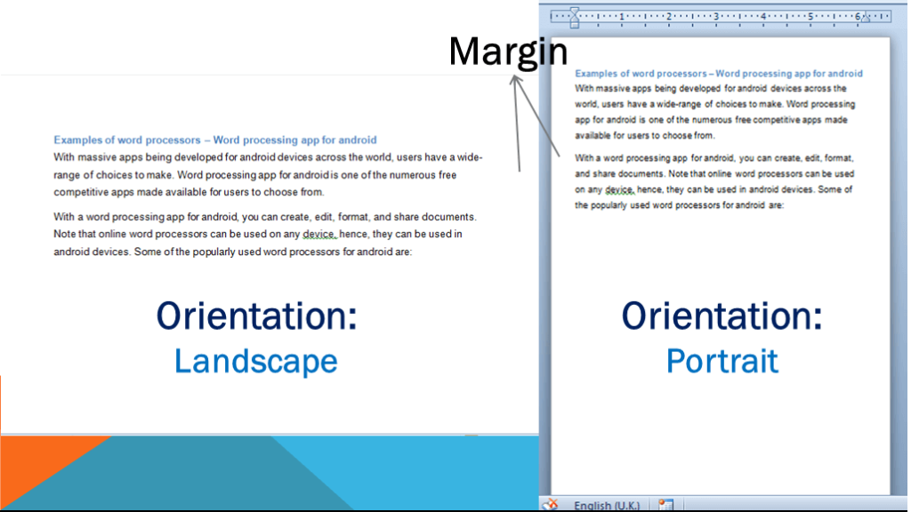 layout document in word processor