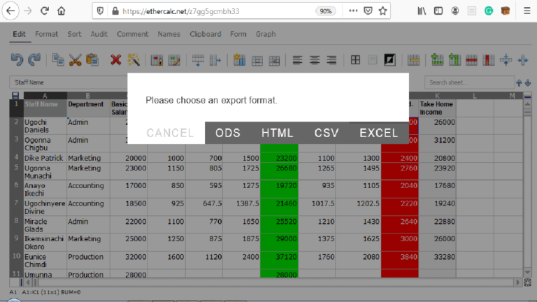 free spreadsheet software - EtherCalc