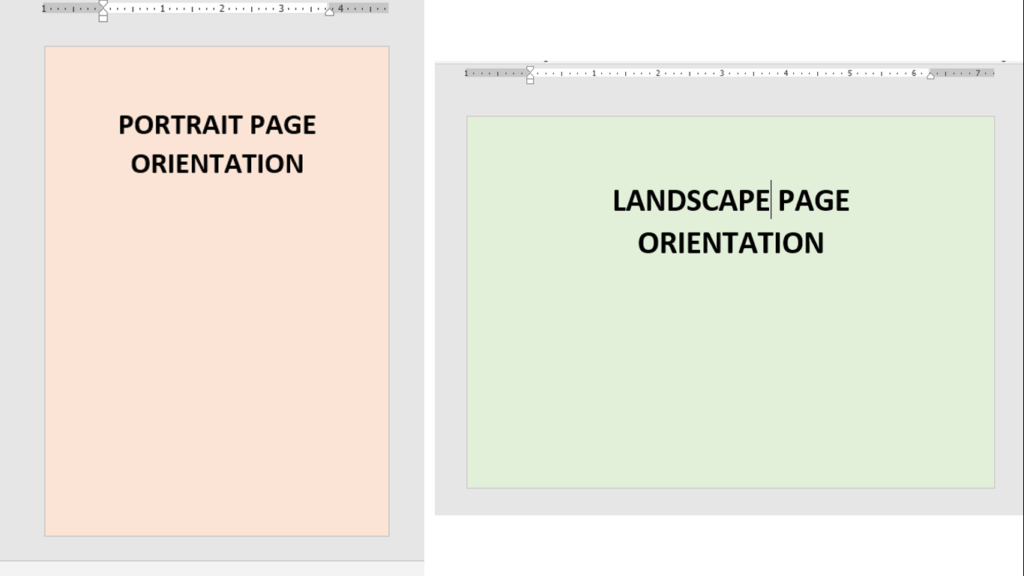 page layout - orientation