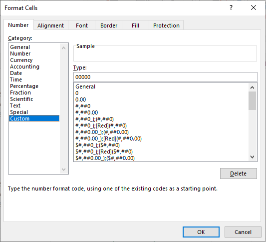 formatting numbers in excel