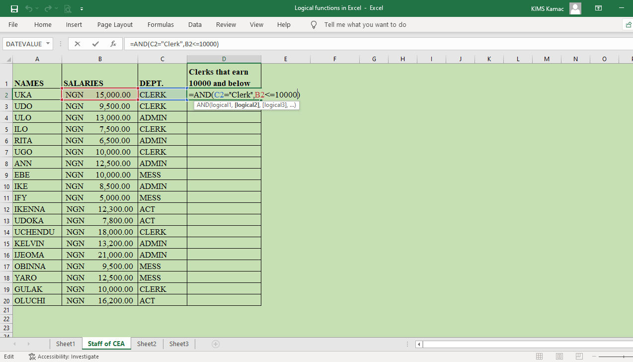 What Are Logical Functions In Excel: AND, OR, NOT, XOR? - Kmacims ...