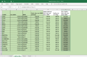 what are logical functions in Excel: AND, OR, NOT, and XOR