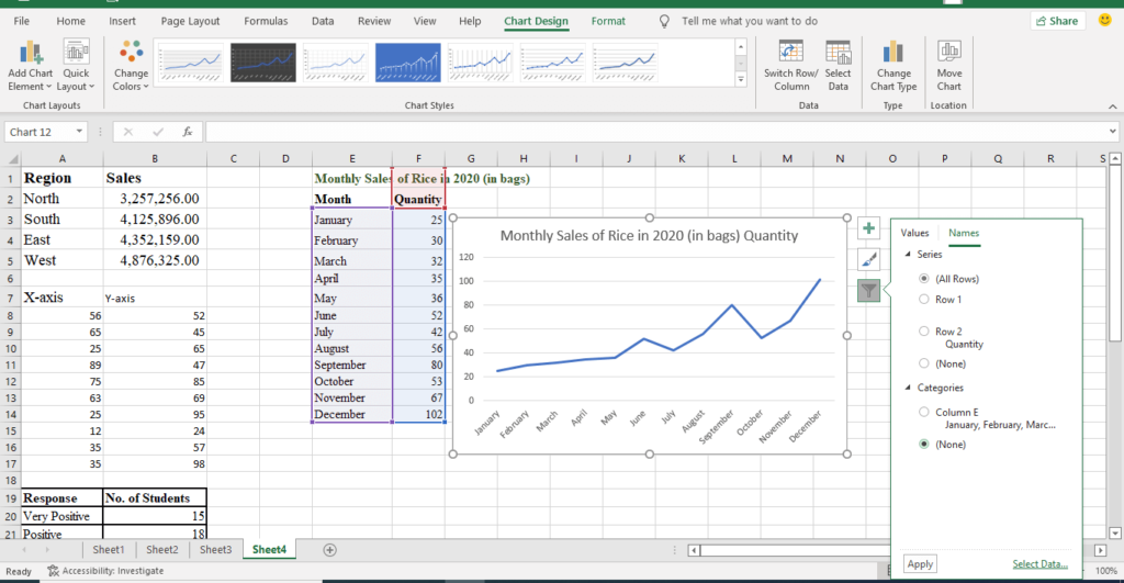 edit charts in excel - name properties