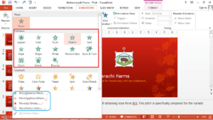 adding effects to PowerPoint slides