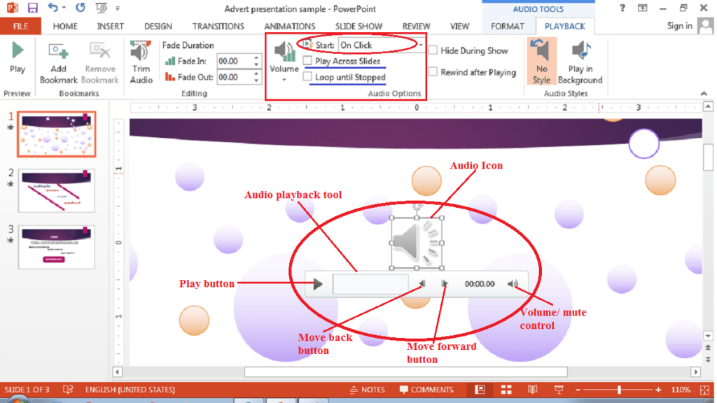 audio features in powerpoint