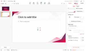 Zoho show presentation app window - create powerpoint presentation