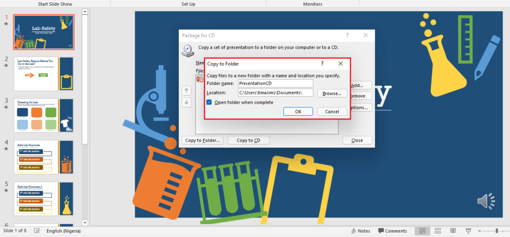 package and share your powerpoint presentations in USB drive