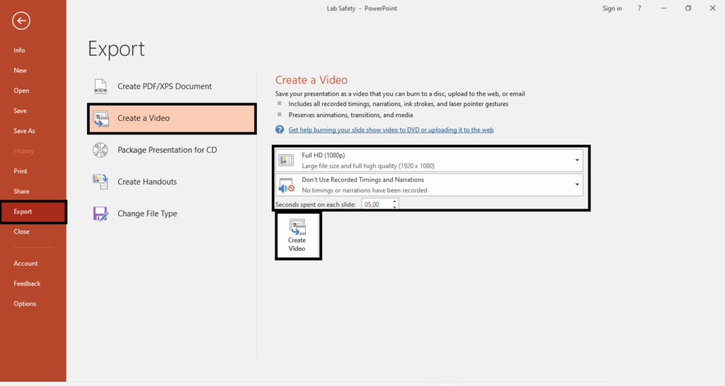 share your powerpoint presentations in youtube of vimeo
