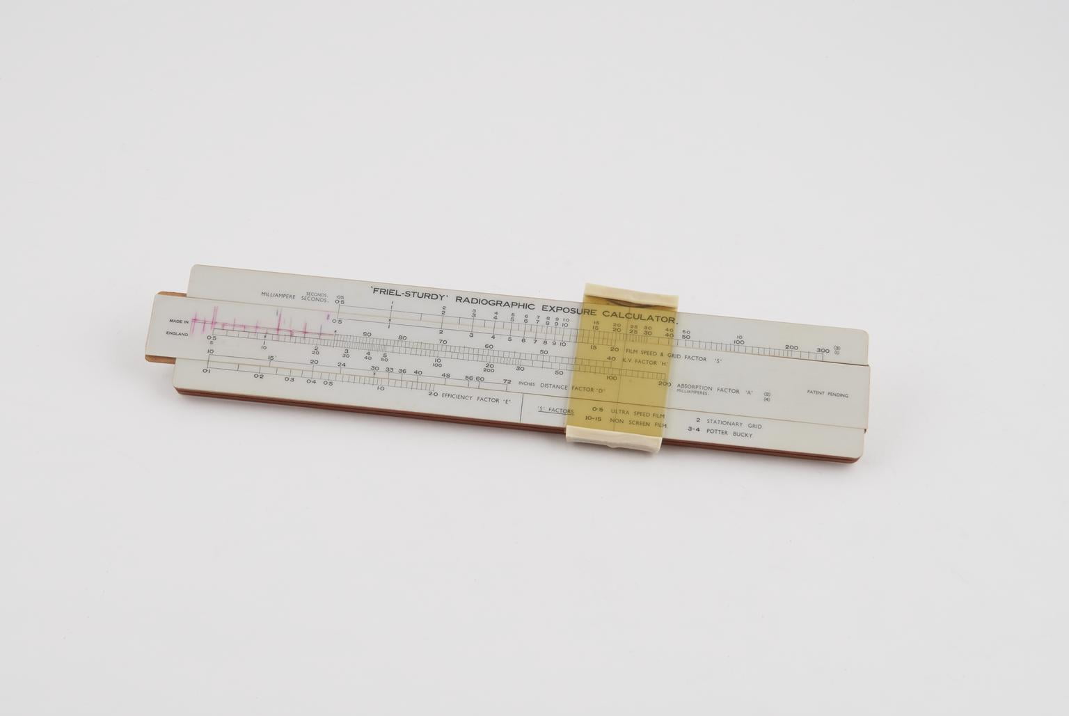 Friel-Sturdy radiographic slide rule (slide rule (radiation))