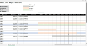 the freelance project timeline template for managing projects and enhancing productivity