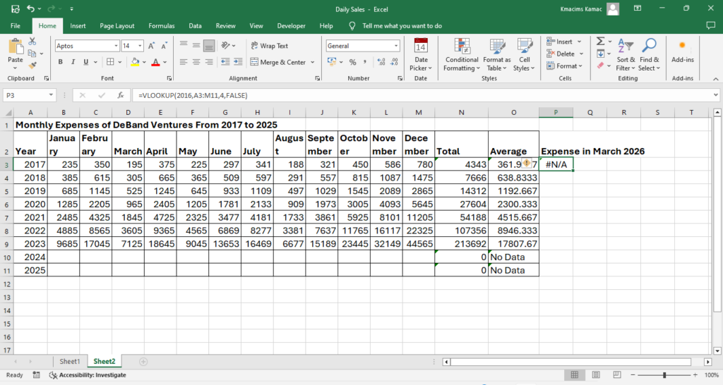 IFERROR Function In Excel Vlookup